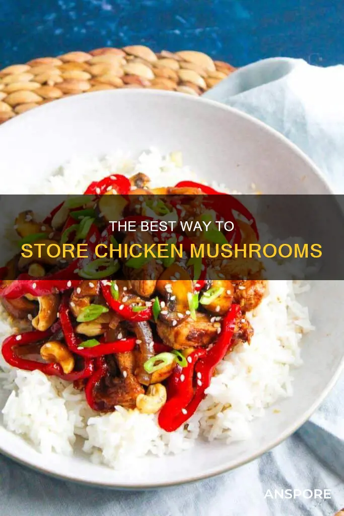 how to store chicken mushrooms