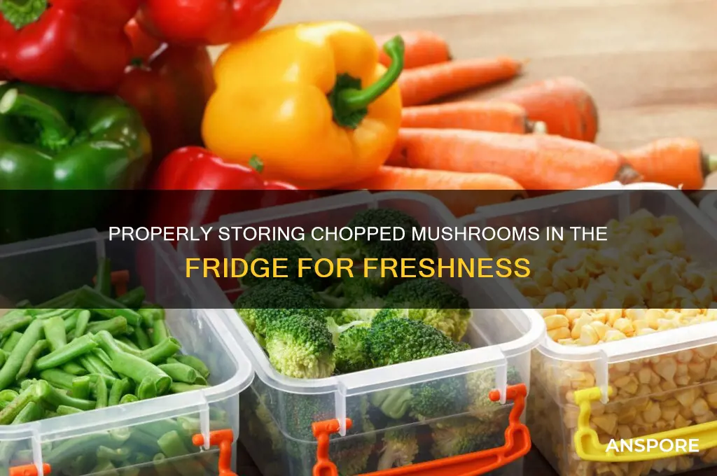 how to store chopped mushrooms in fridge