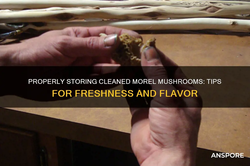 how to store cleaned morel mushrooms