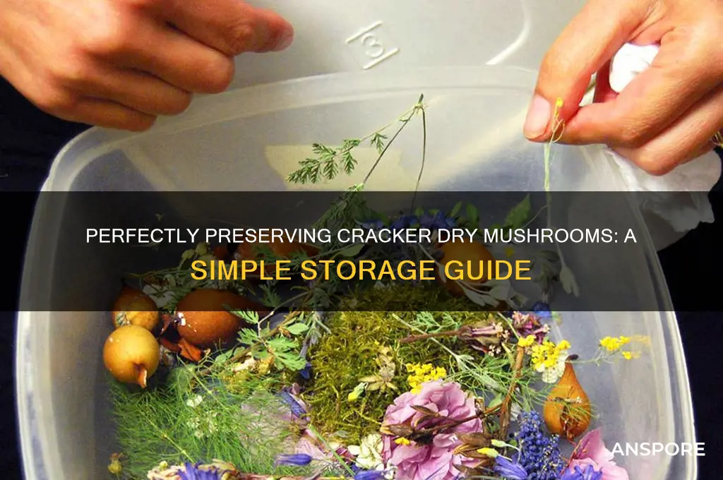 how to store cracker dry mushrooms