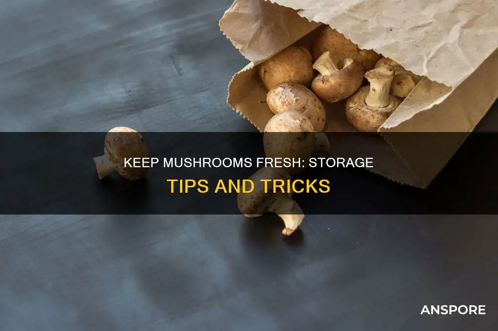 how to store cut mushrooms