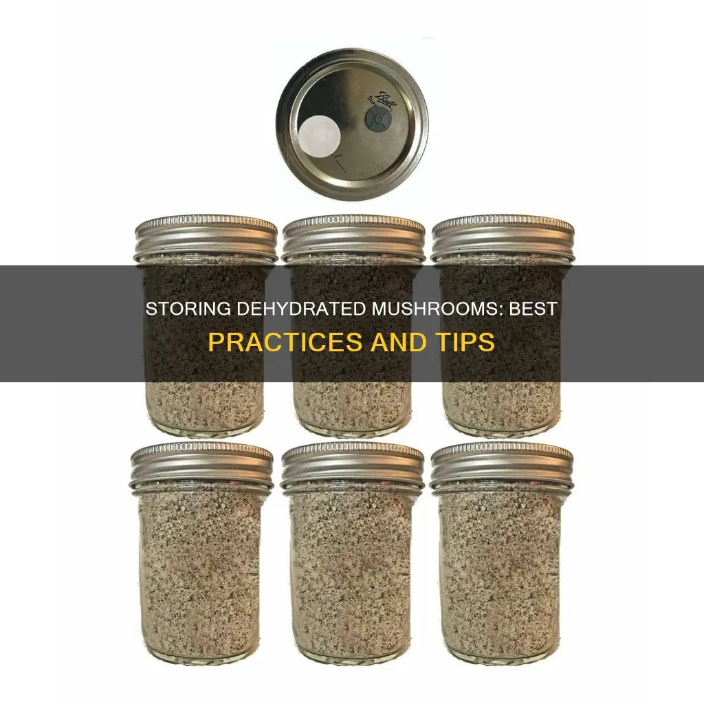 how to store dehydrated mushrooms