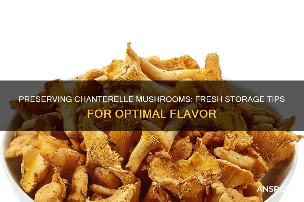 how to store fresh chanterelle mushrooms