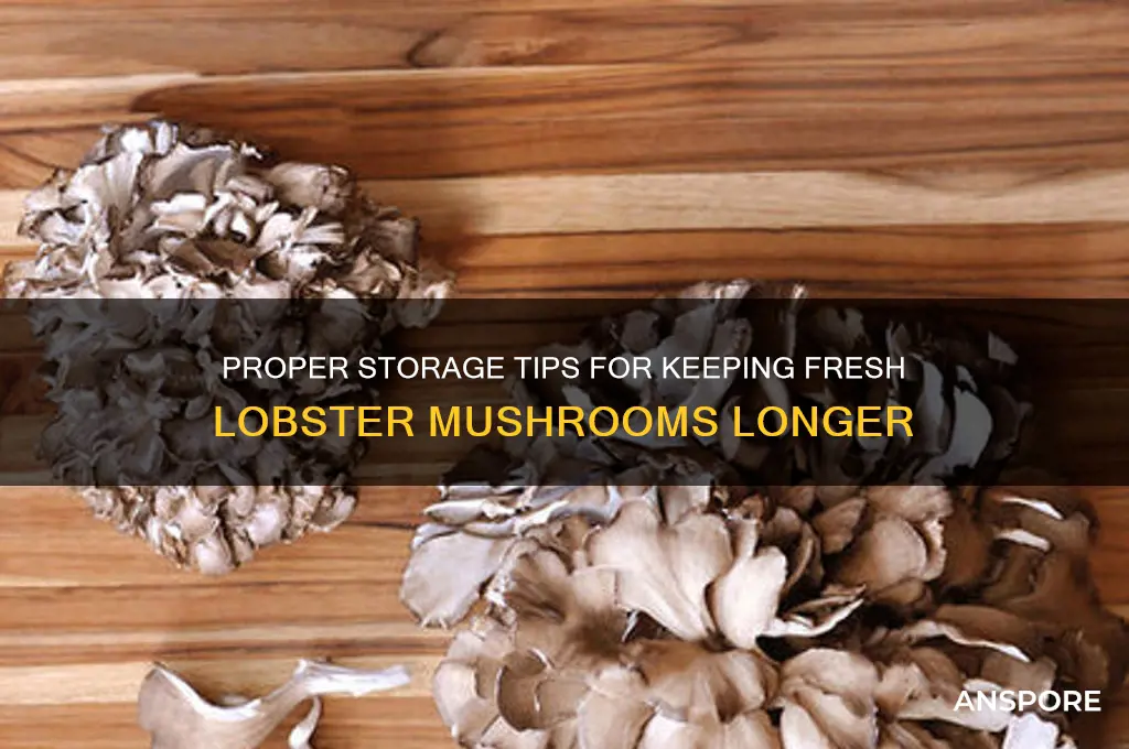 how to store fresh lobster mushrooms