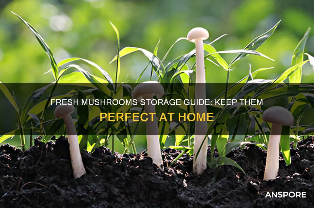 how to store fresh mushrooms at home