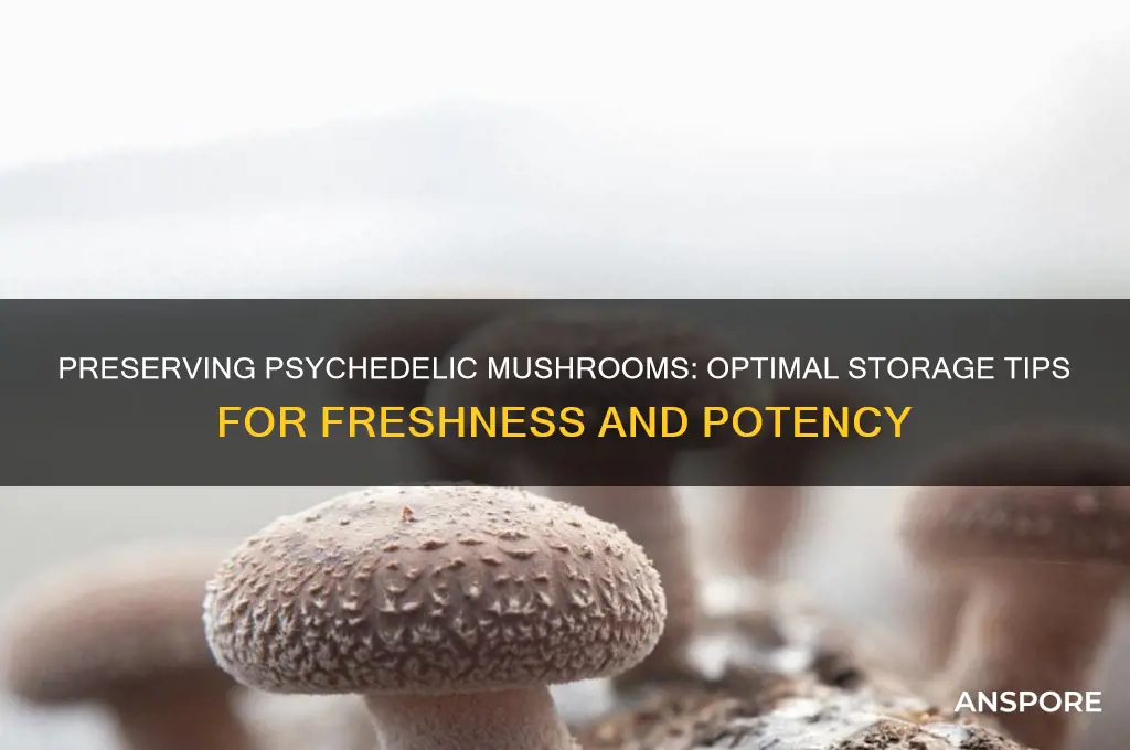 how to store fresh psychedelic mushrooms