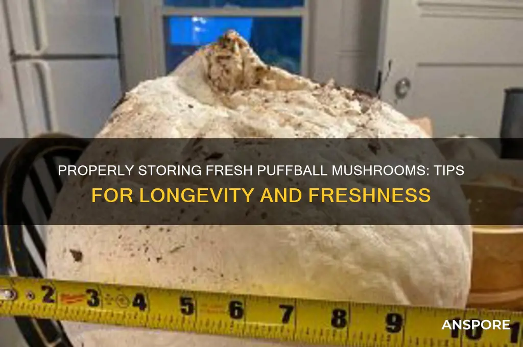 how to store fresh puffball mushrooms
