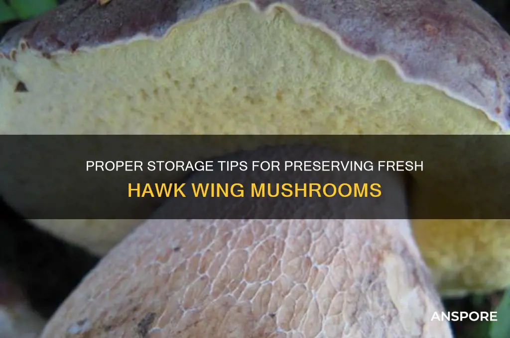 how to store hawk wing mushrooms