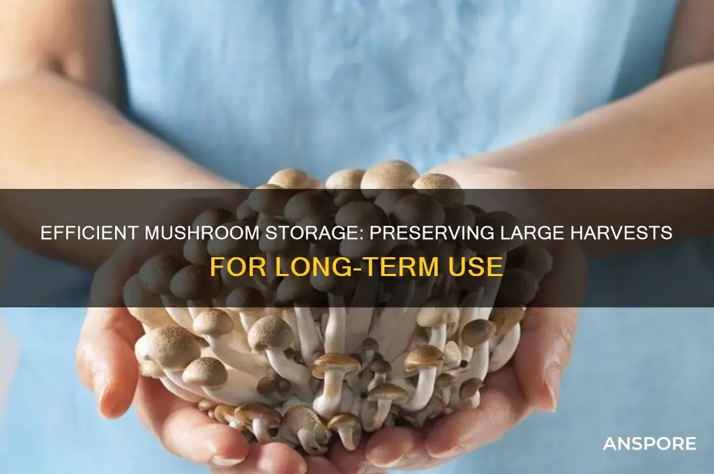 how to store large quantities of mushrooms