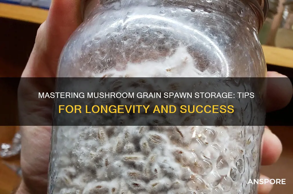 how to store mushroom grain spawn