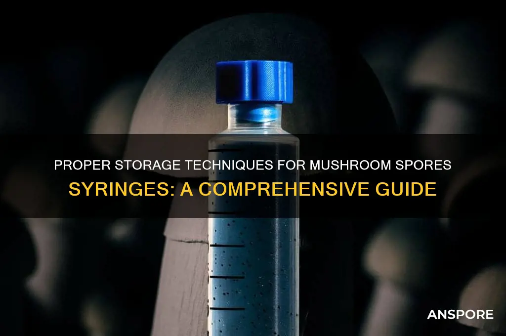 how to store mushroom spores syrines
