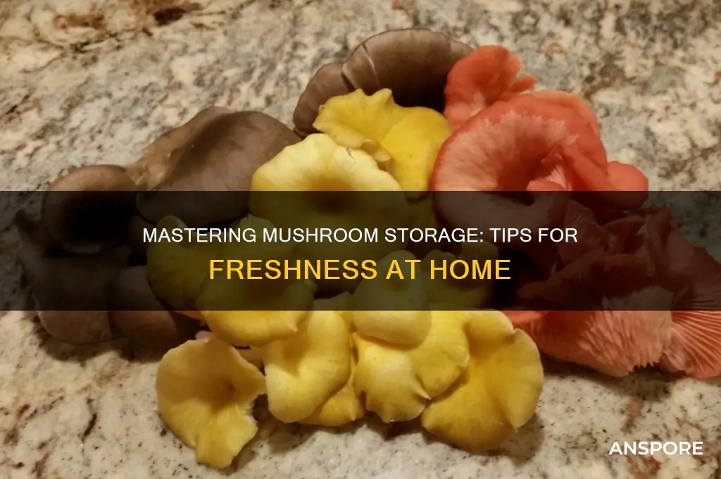 how to store mushrooms at home