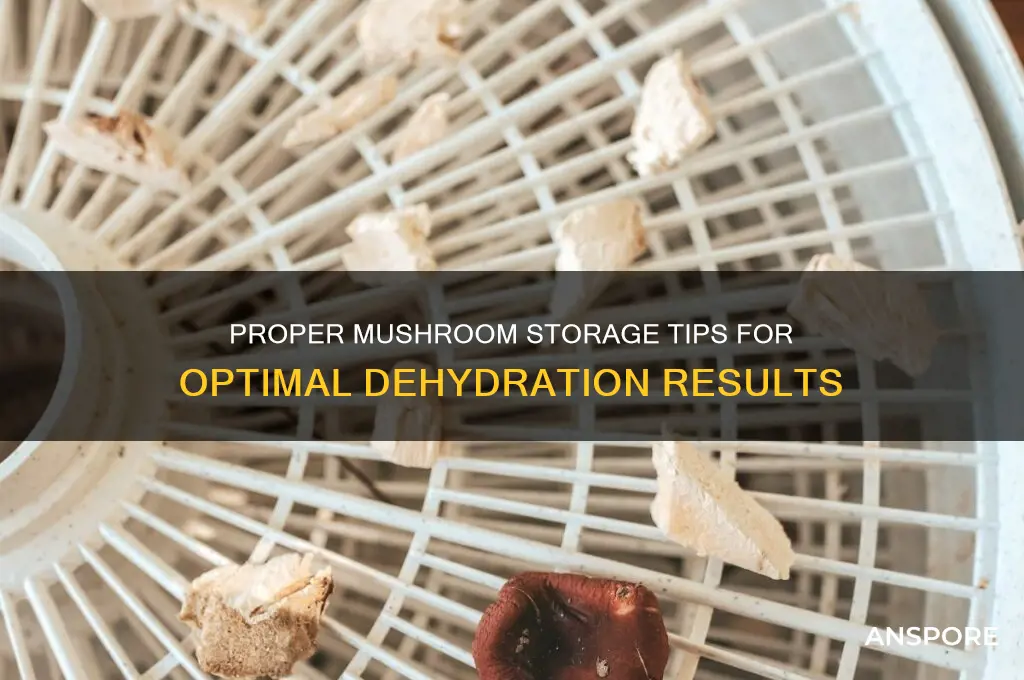 how to store mushrooms before dehydrating