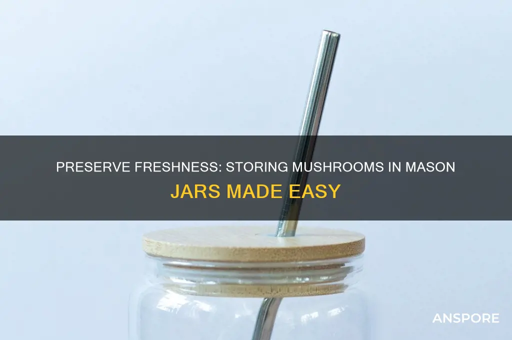 how to store mushrooms in mason jars