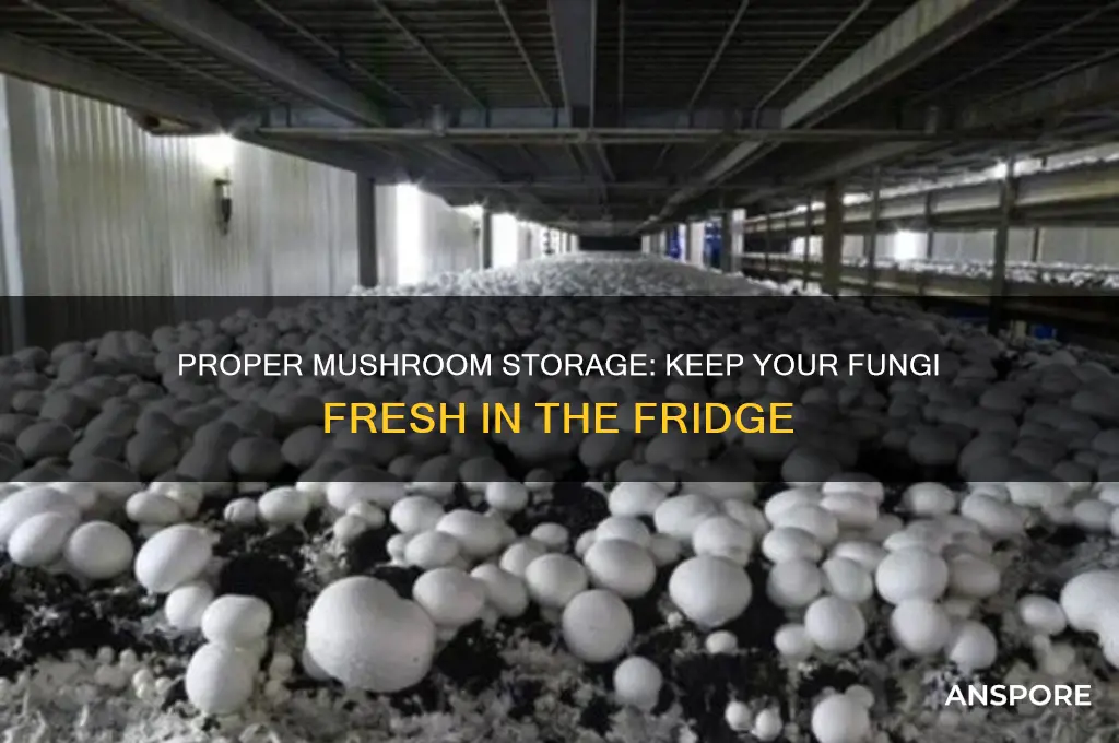 how to store mushrooms in the frig