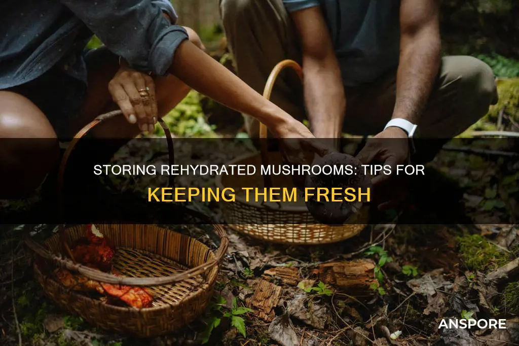 how to store rehydrated mushrooms