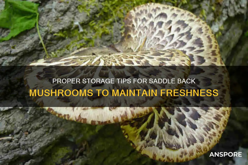how to store saddle back mushrooms