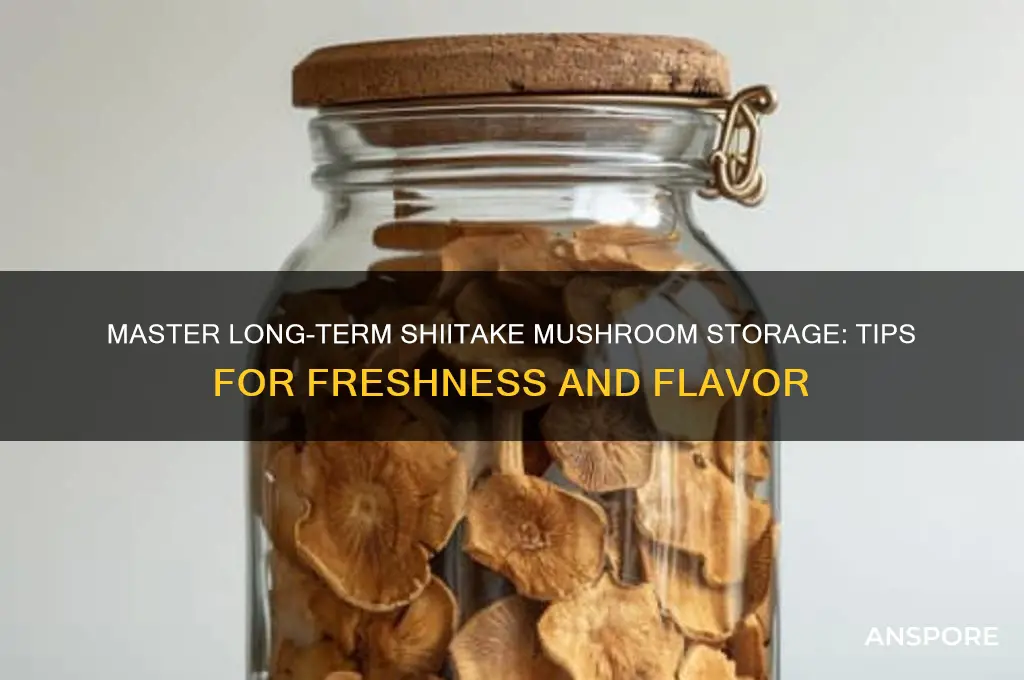 how to store shiitake mushrooms long term