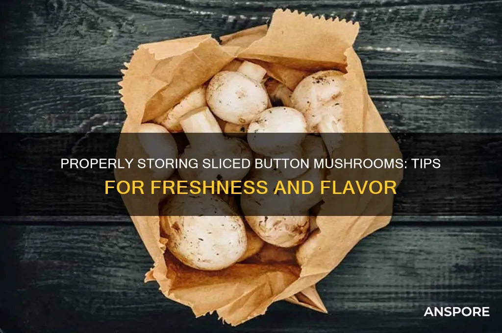 how to store sliced button mushrooms