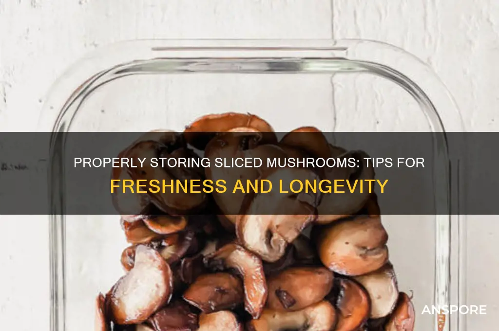 how to store sliced mushrooms open