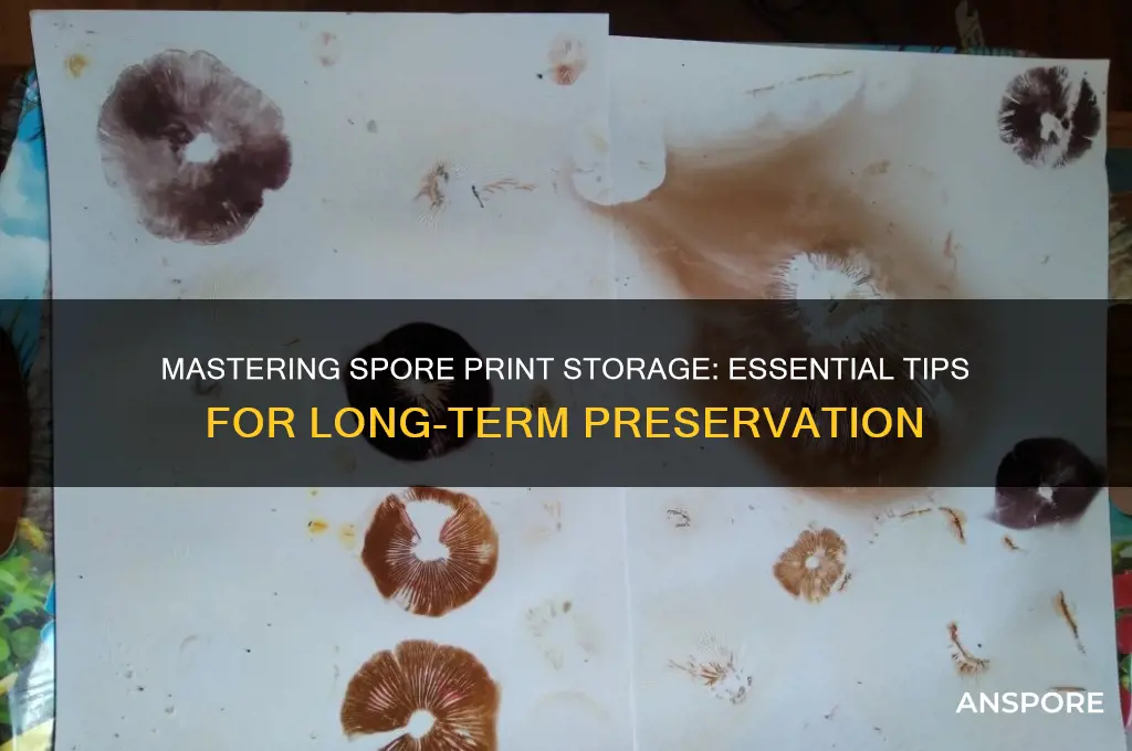 how to store spore prints