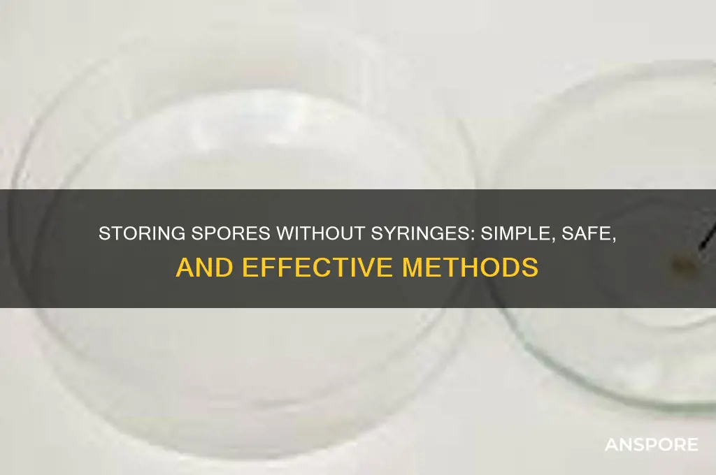 how to store spores with no syringes
