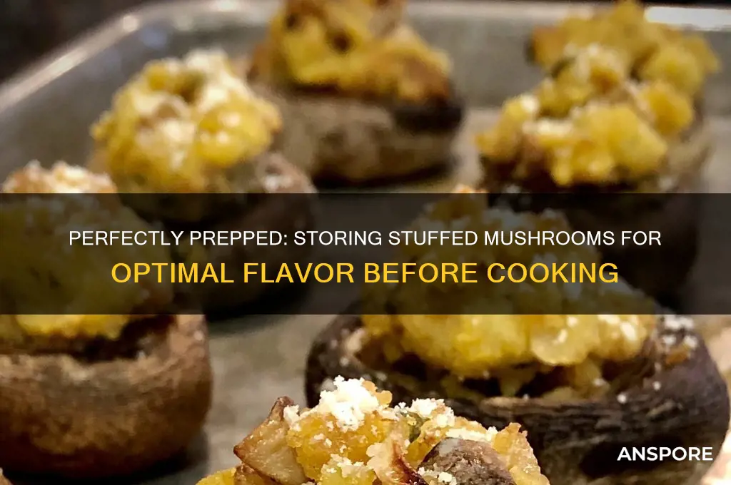 how to store stuffed mushrooms before cooking