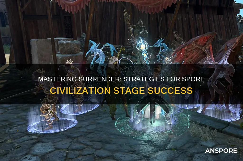 how to surrender in spore civilizarionstage
