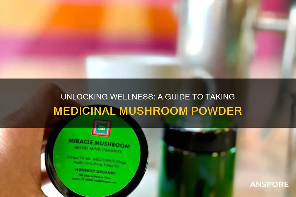 how to take medicinal mushroom powder