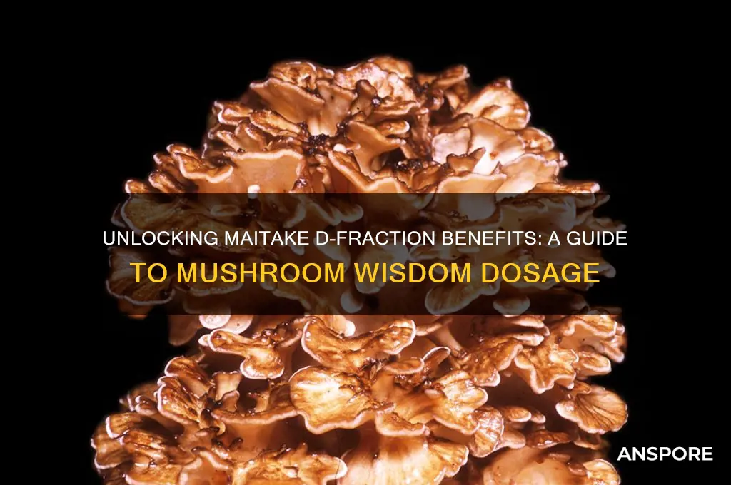 how to take mushroom wisdom maitake d-fraction