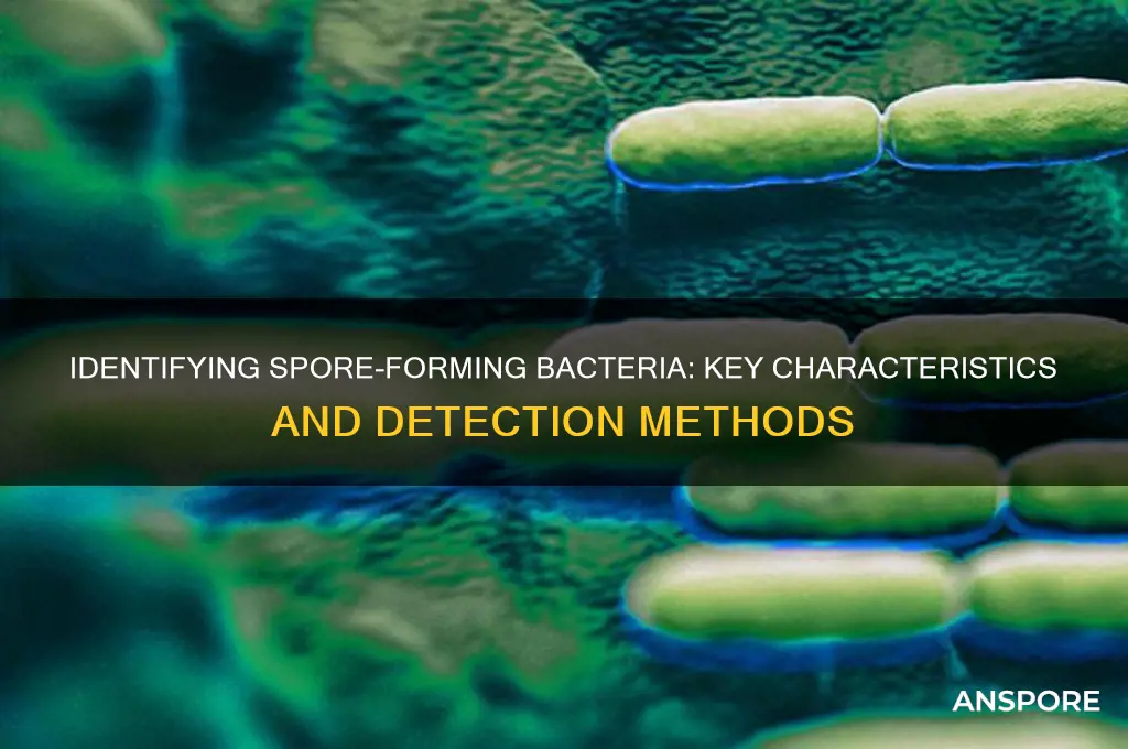 how to tell if a bacteria is spore forming