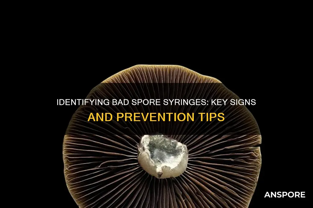 how to tell if a spore syringe is bad