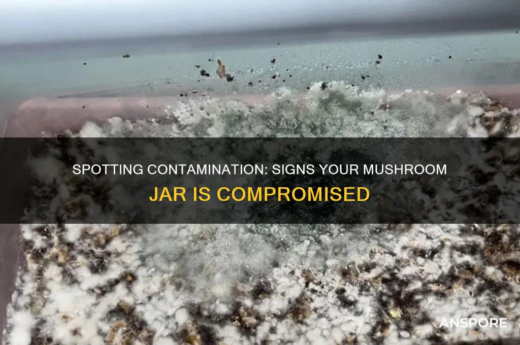 how to tell if mushroom jar is contaminated