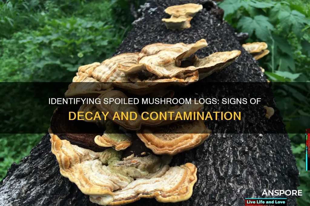 how to tell if mushroom log is bad