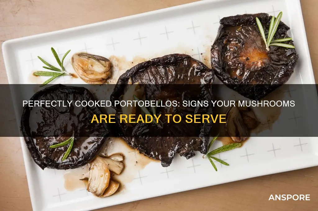 how to tell if portobello mushrooms are cooked
