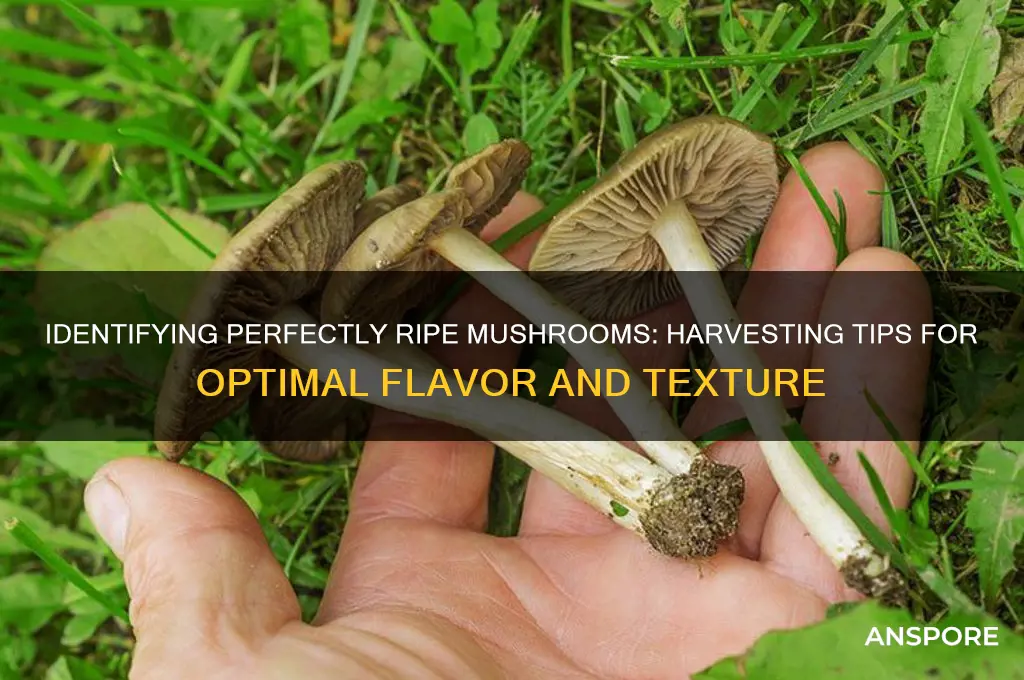 how to tell when mushrooms are ready to harvest