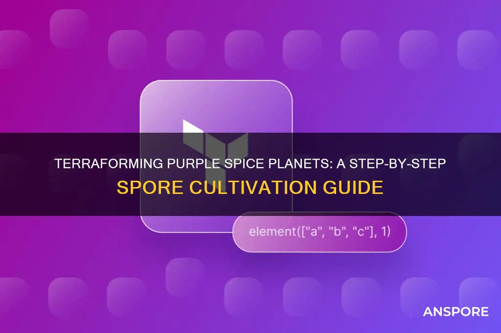 how to terraform a purple spice planets spore