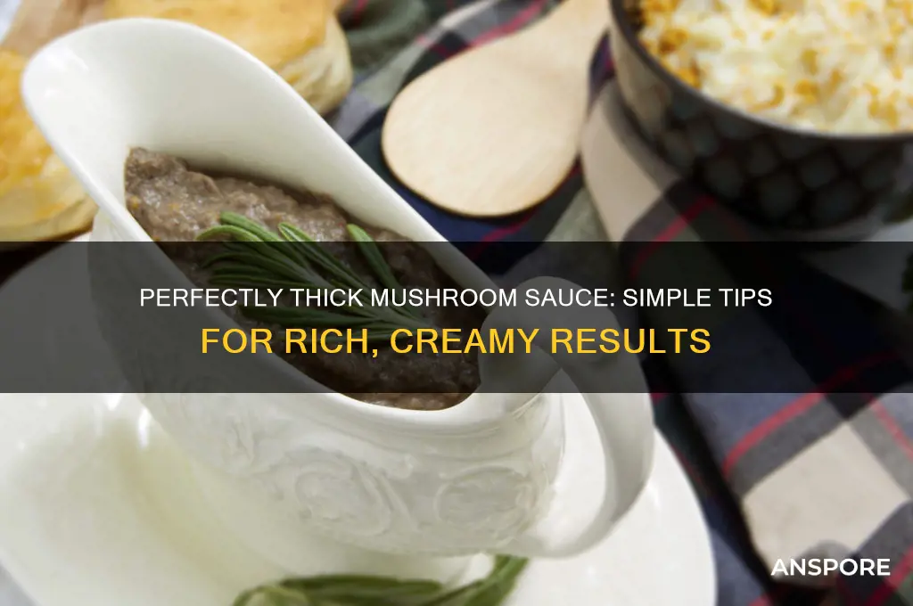 how to thicken a mushroom sauce