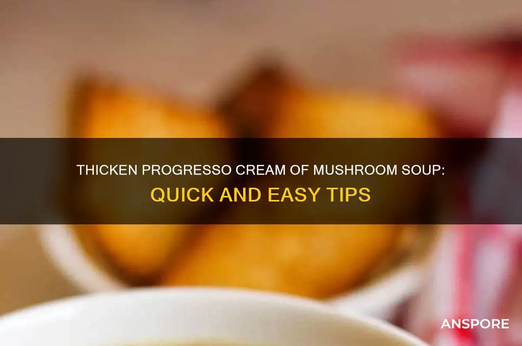 how to thicken progresso cream of mushroom soup