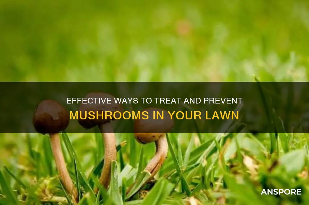 how to treat lawn for mushrooms