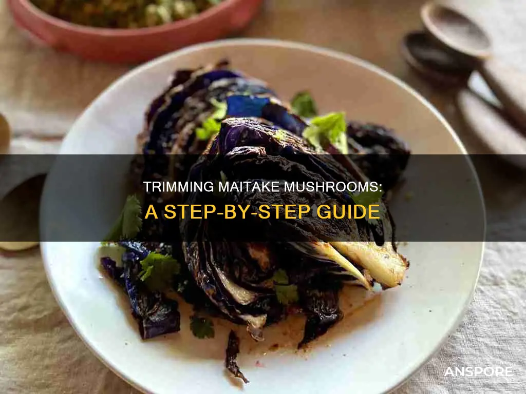 how to trim maitake mushrooms