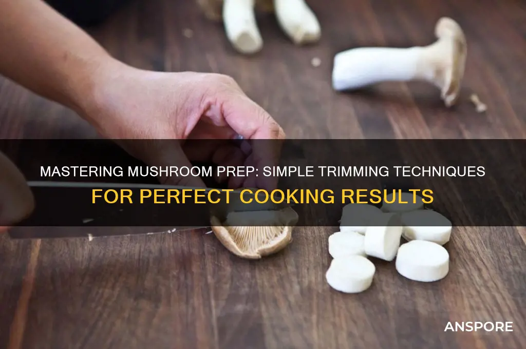 how to trim mushrooms for cooking