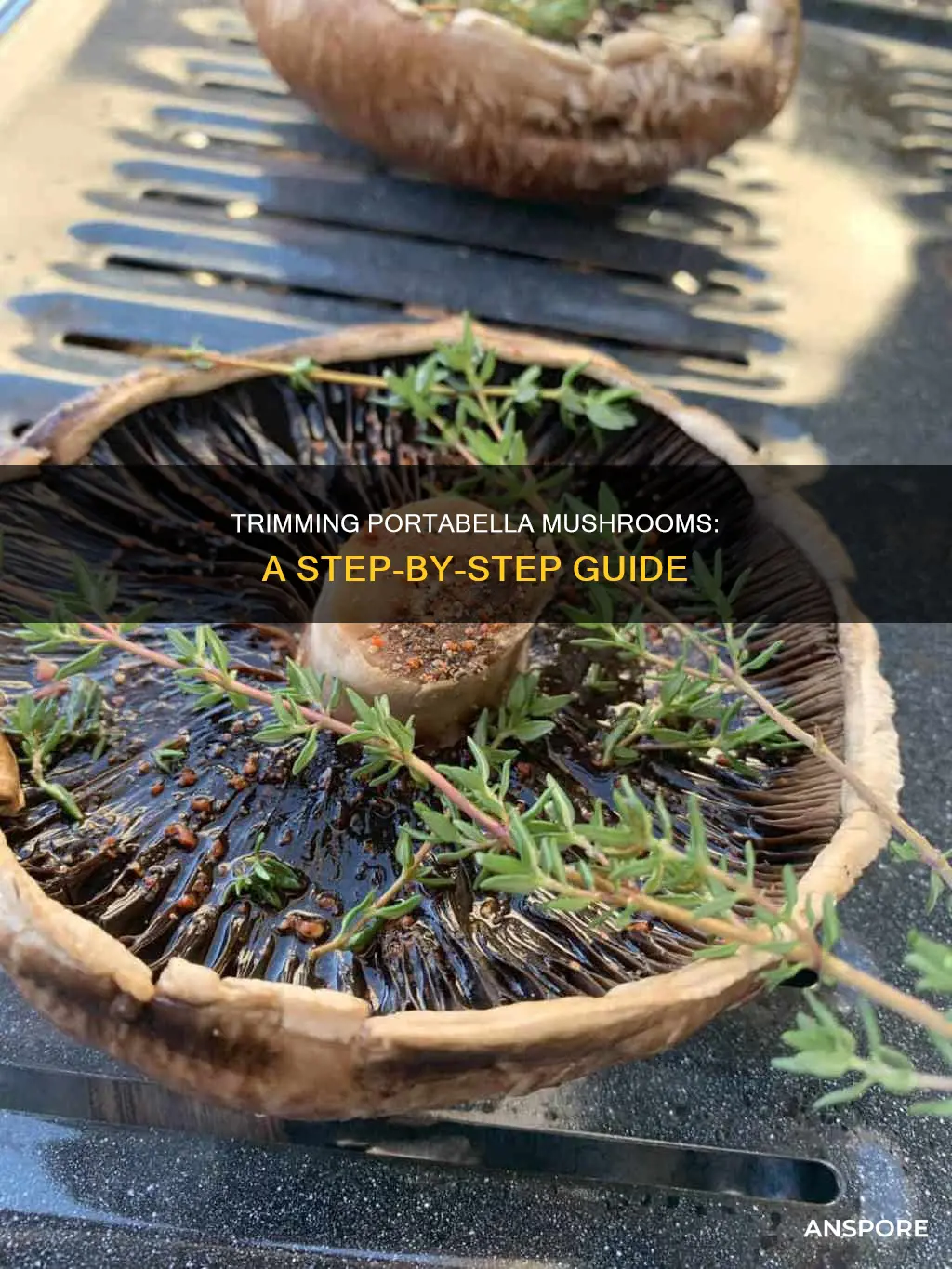 how to trim portabella mushrooms