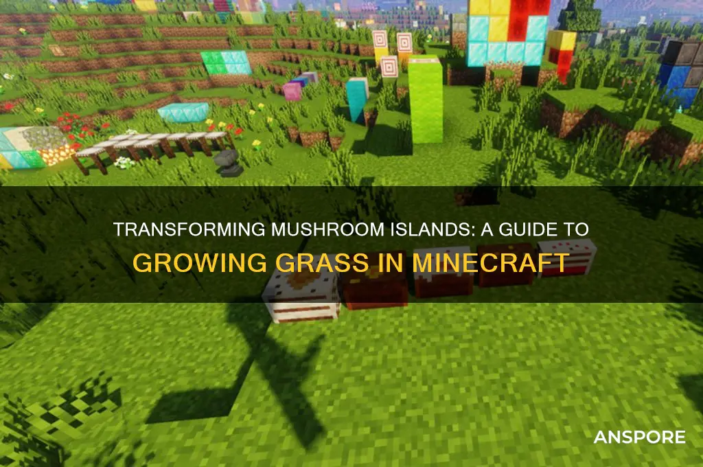 how to turn a mushroom island into grass