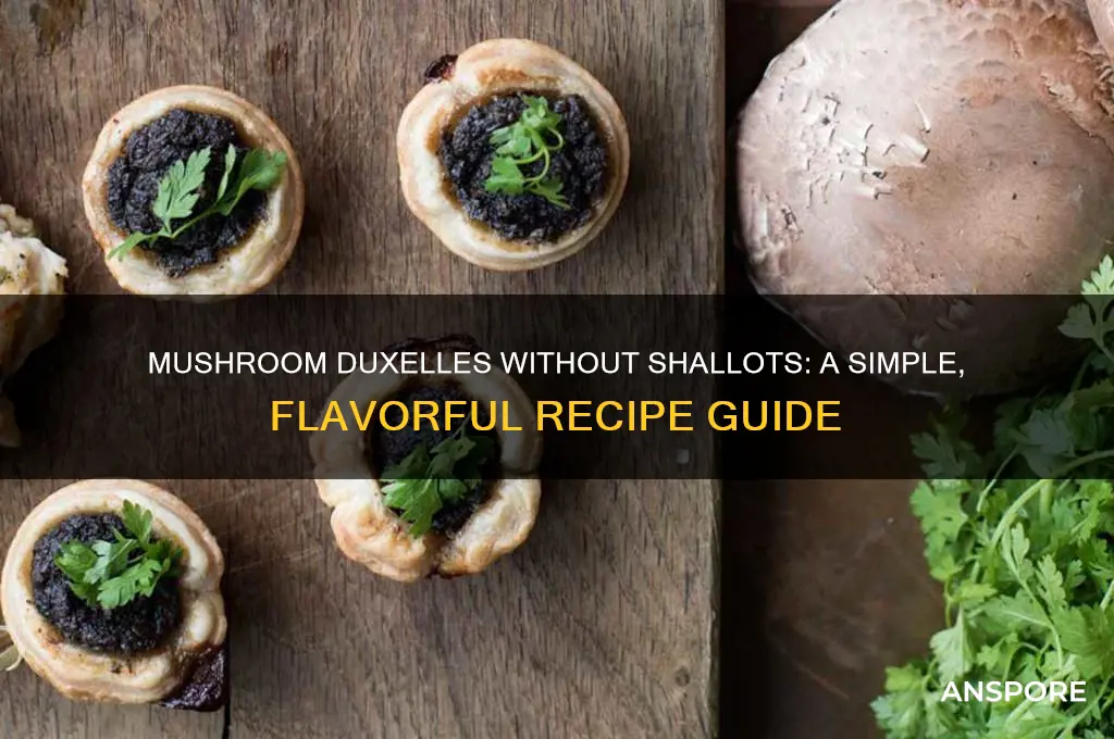 how to turn mushrooms into duxelles without shallots