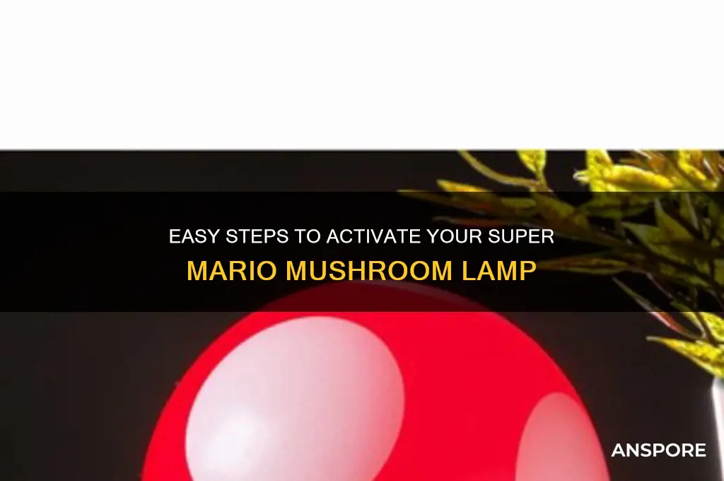 how to turn on the super mario mushroom lamp