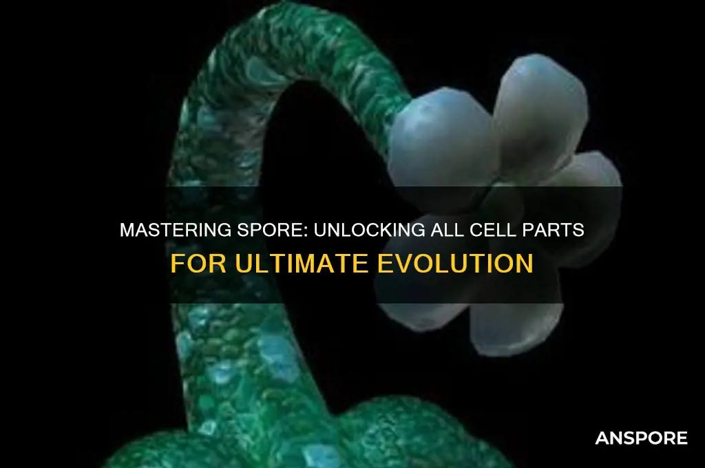 how to unlock all cell parts in spore