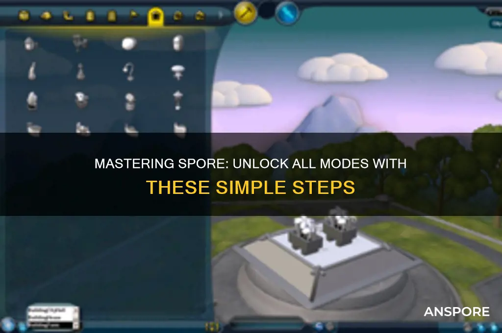 how to unlock all modes in spore