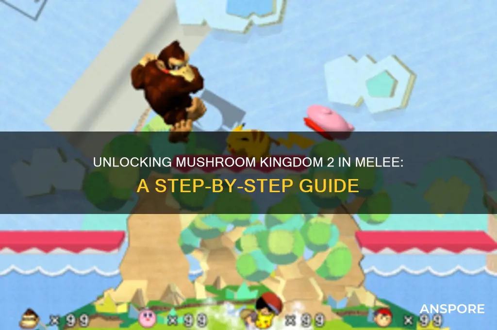 how to unlock mushroom kingdom 2 melee