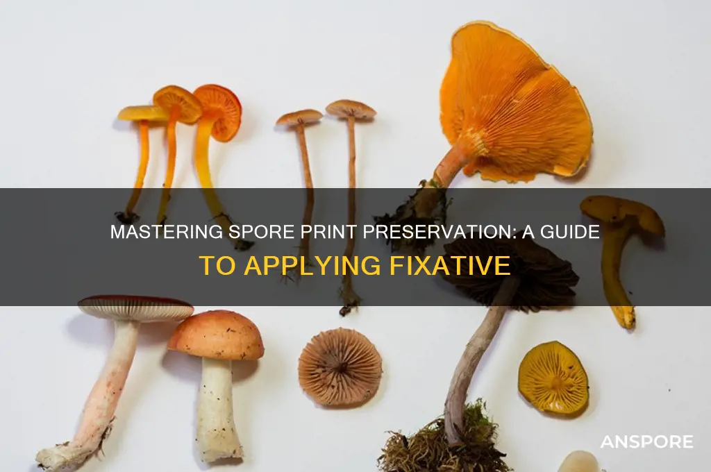how to use a fixative on spore print